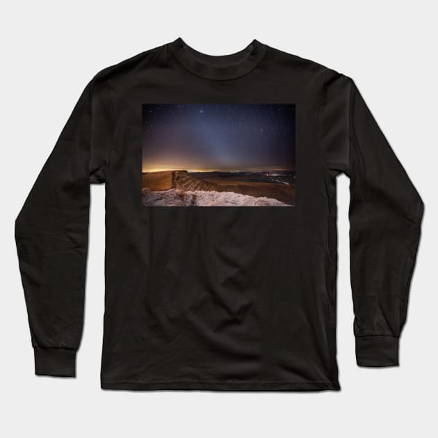 Zodiacal Light over Corn Du in the Brecon Beacons National Park Long Sleeve T-Shirt by dasantillo